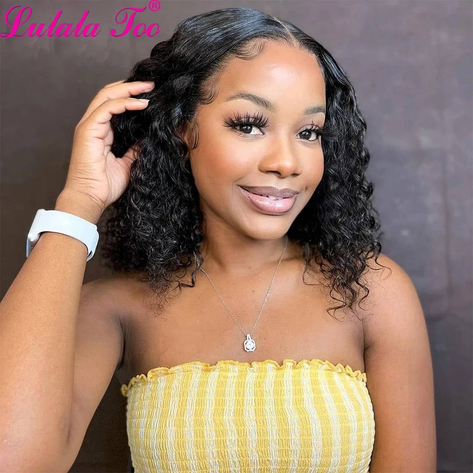 

13x4 Kinky Curly Lace Front Bob Wig Brazilian Human Hair Lace Front Wigs 4x4 Jerry Curl Short Bob Wig 150 Density Remy Hair