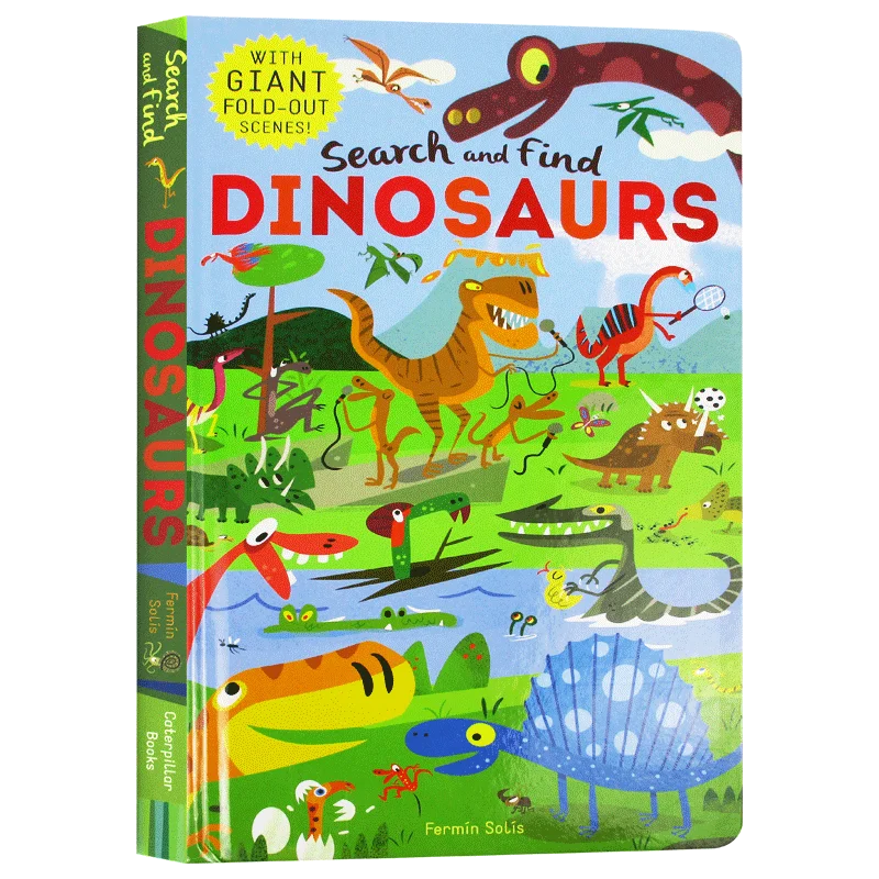 

Search and Find Dinosaurs,Children's books aged 3 4 5 6, English picture books, 9781848576094