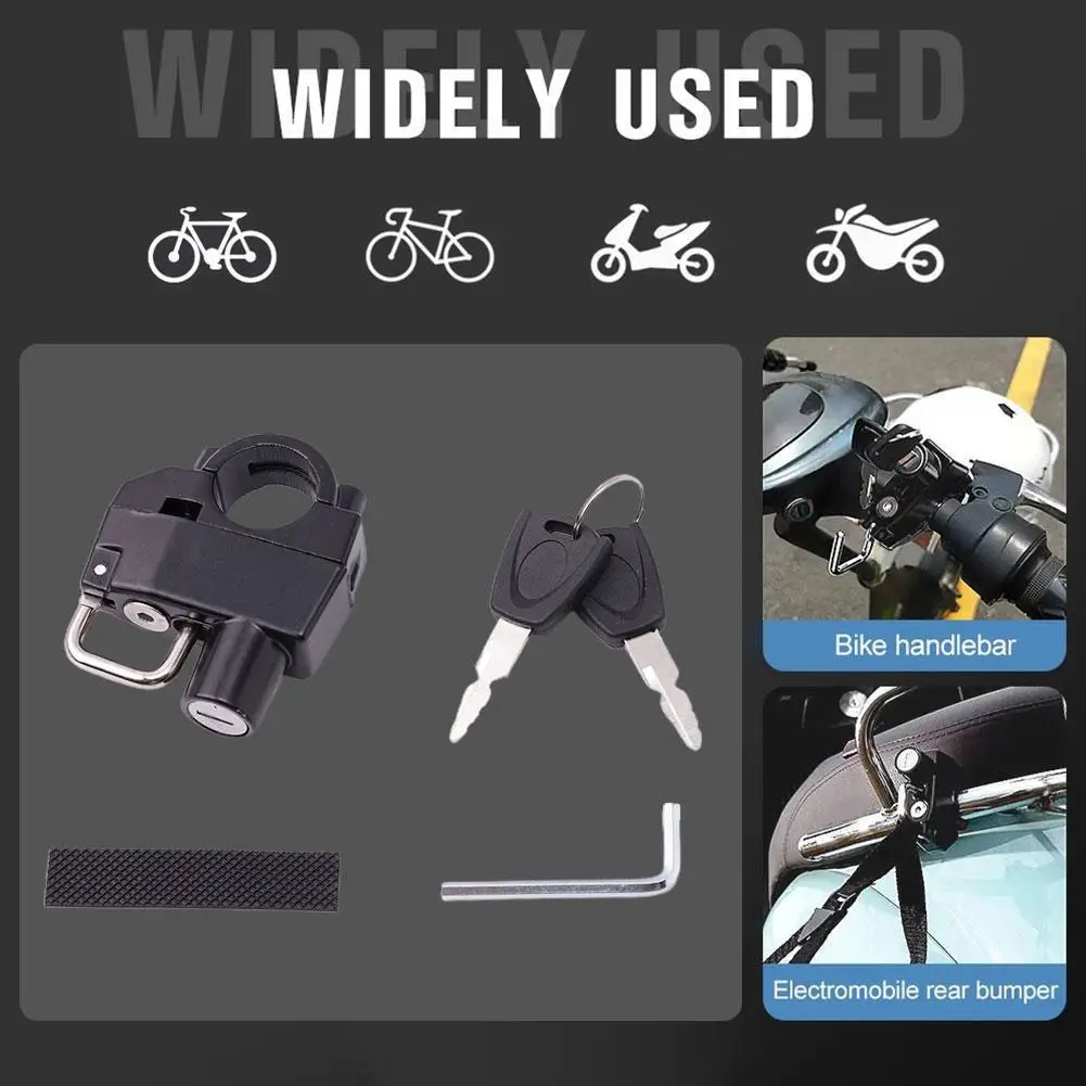 2 Lucchetti Casco Moto Antifurto - Alluminio Per Manubri 22-28mm Con Chiavi - Foto 5