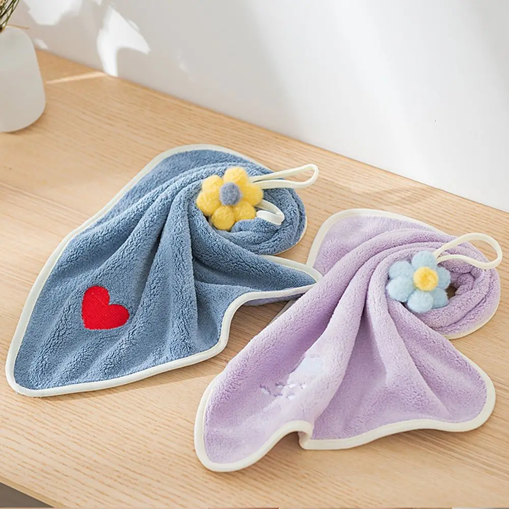 Hanging Flower Kitchen Wipe Kitchen Rags Microfiber Bathroom Kitchen Cleaning Kitchen Towels Hand Towel Handkerchief Dishcloths