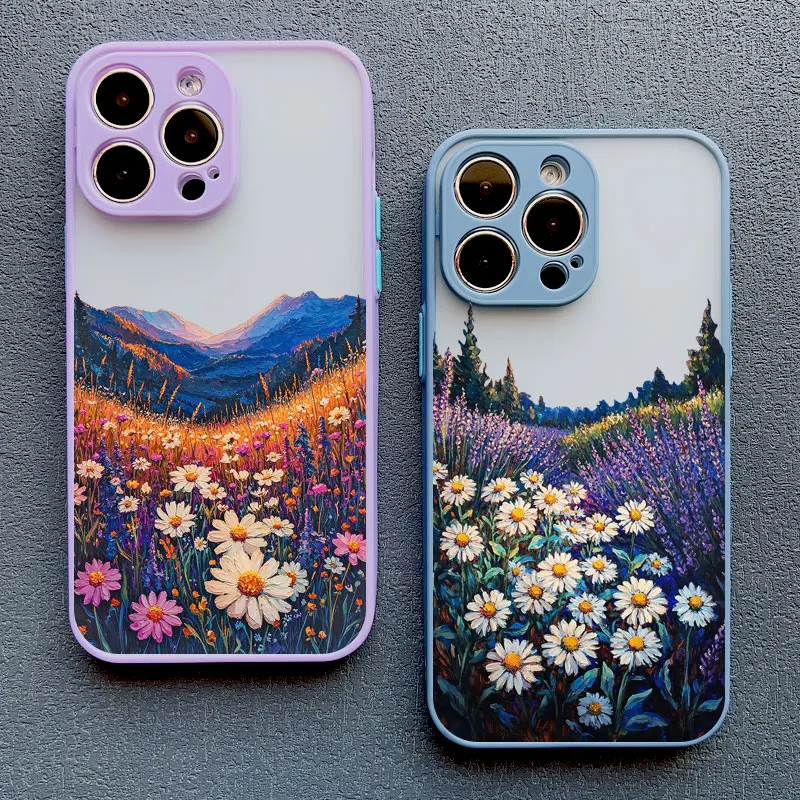 Coque de téléphone INS Intermountain Daisy à imprimé floral pour iPhone Pro Max Plus 13 12 Mini 11 Pro Max XR XS X – Housse arrière