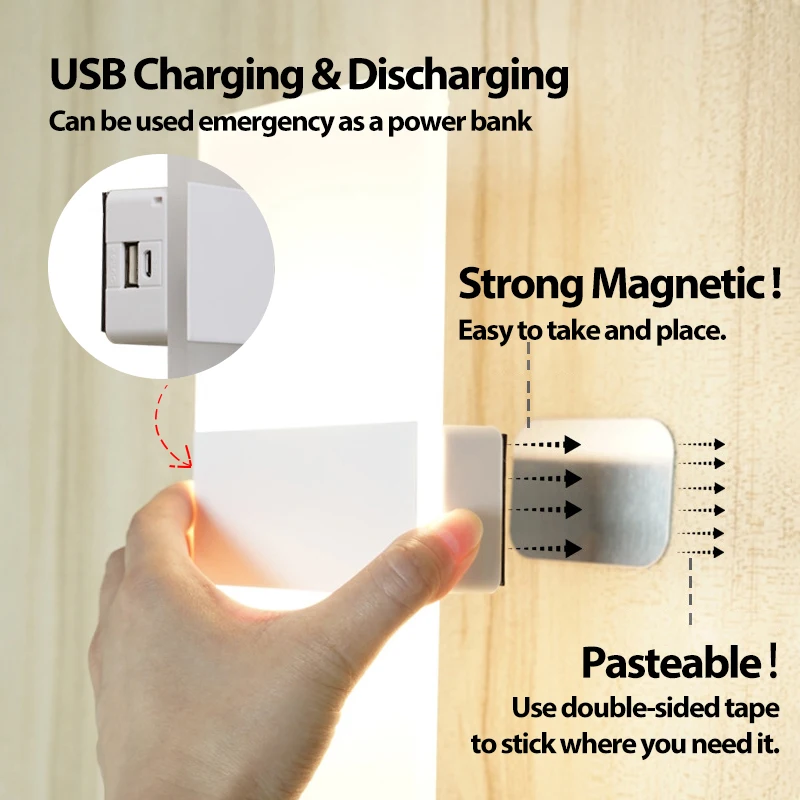 USB Recharge Wireless Acrylic Wall Lamp Touch Sensor Switch LED led light led wall lamp wall light Indoor Sconce Lamp Bedroom Living Room Modern Nordic Night Light