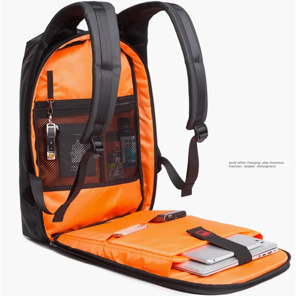 Multifunction USB charging men 15 17.3 Inch laptop backpack teenager school bag fashion male mochila sports travel shoulder pack