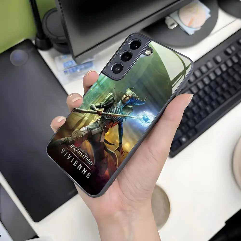 Чехол для телефона с инквизицией Dragon Age для Samsung S24 Ultra S23 S22 S20 Fe S21 Plus Galaxy A54 A34 A24 A53 M54 Note 20, стеклянный чехол Чехол для телефона с инквизицией Dragon Age для Samsung S24 Ultra S23 S22 S20 Fe S21 Plus Galaxy A54 A34 A24 A53 M54 Note 20, стеклянный чехол