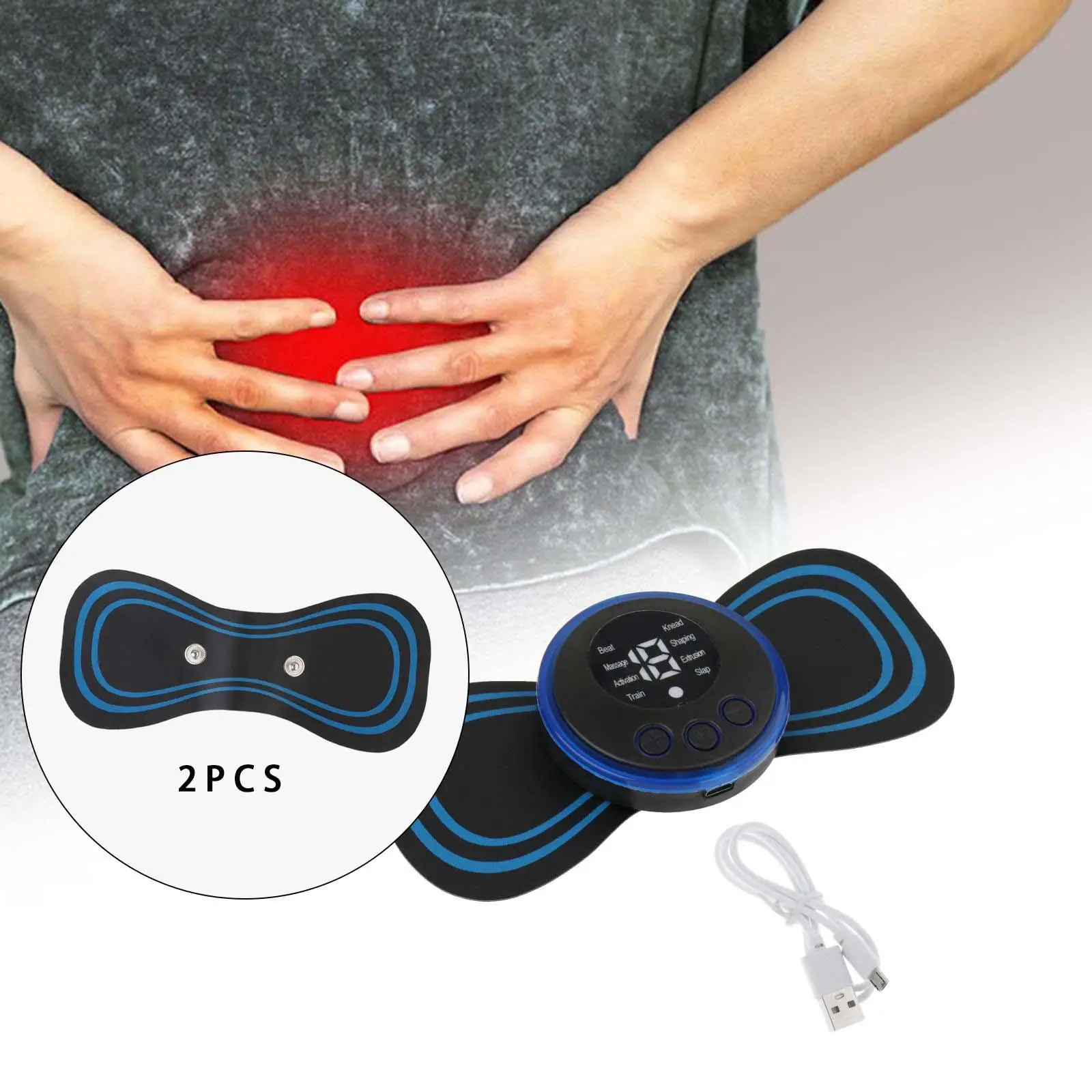 

Mini Neck Massager Body Massager Patches Mini Massage Device Cervical Vertebra Massager for Foot Back Legs Shoulder Men Women