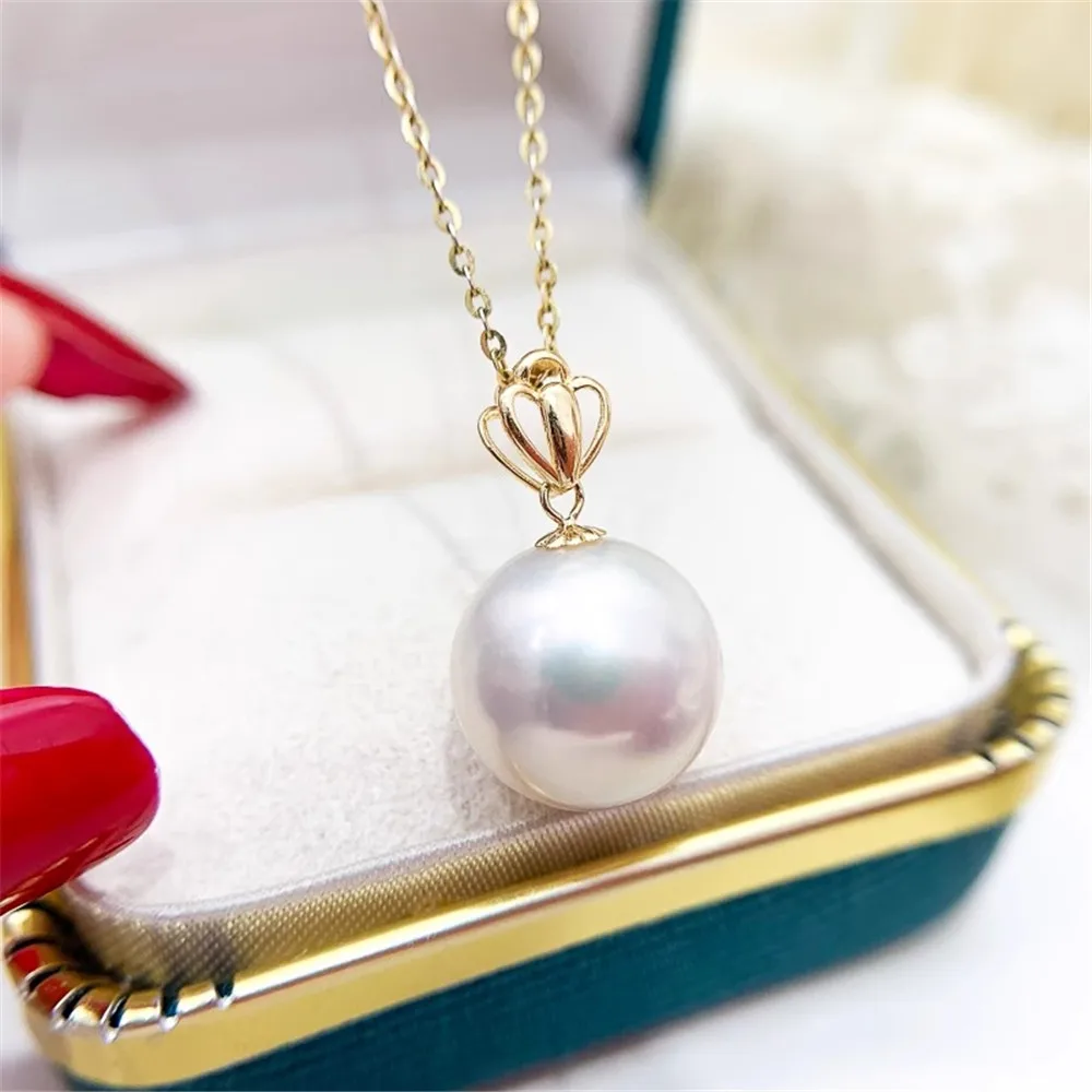 diy-pearl-accessories-g18k-yellow-and-white-gold-pendant-empty-holder-fashion-necklace-pendant-holder-fit-9-13mm-round-beads