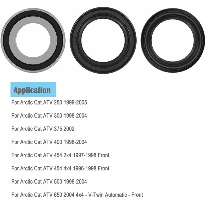 East Lake Front Wheel Bearings & Seals Kit | For Arctic Cat 500 650 ATV Models 1998-2004 - View #13
