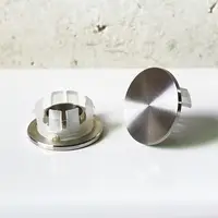Stainless Steel Sink Overflow Covers Round Replacement Wash Basin Overflow Ring Plug Sink Hole Cover Kitchen Bathroom Supplies 2