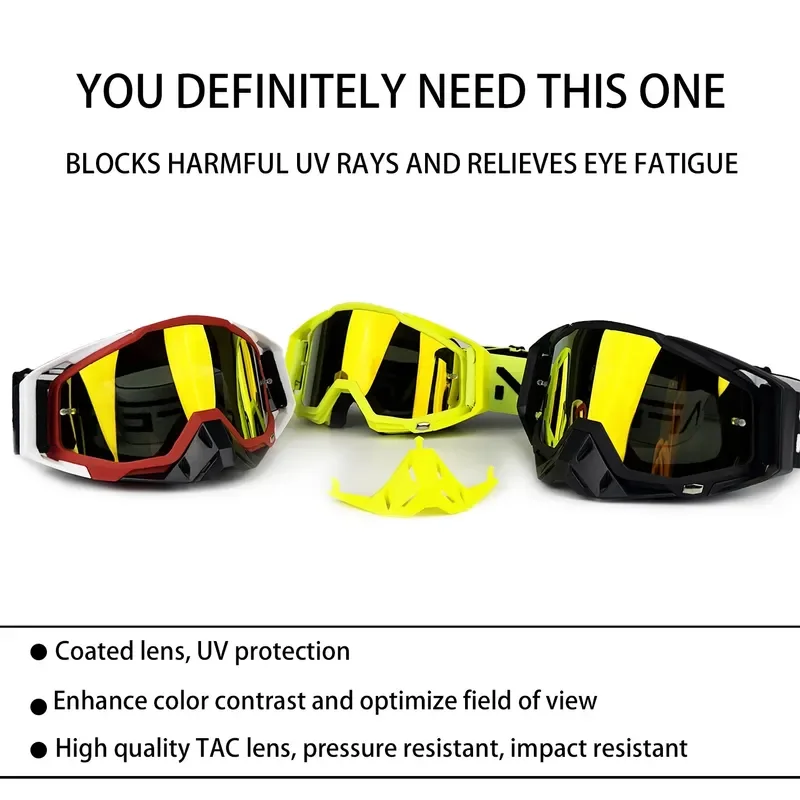 Motorcycle Goggles Off Road Riding Dust Sand Proof Harley Retro Style Skiing Hiking Outdoor Sports Equipment