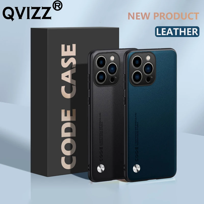 Étui en cuir pour iPhone 16 15 14 Pro Max Plus 13 12 11 Pro Max XS XR 8 7 Plus SE2 2022 Housse de téléphone rigide en silicone et fibre de carbone_voghion.com