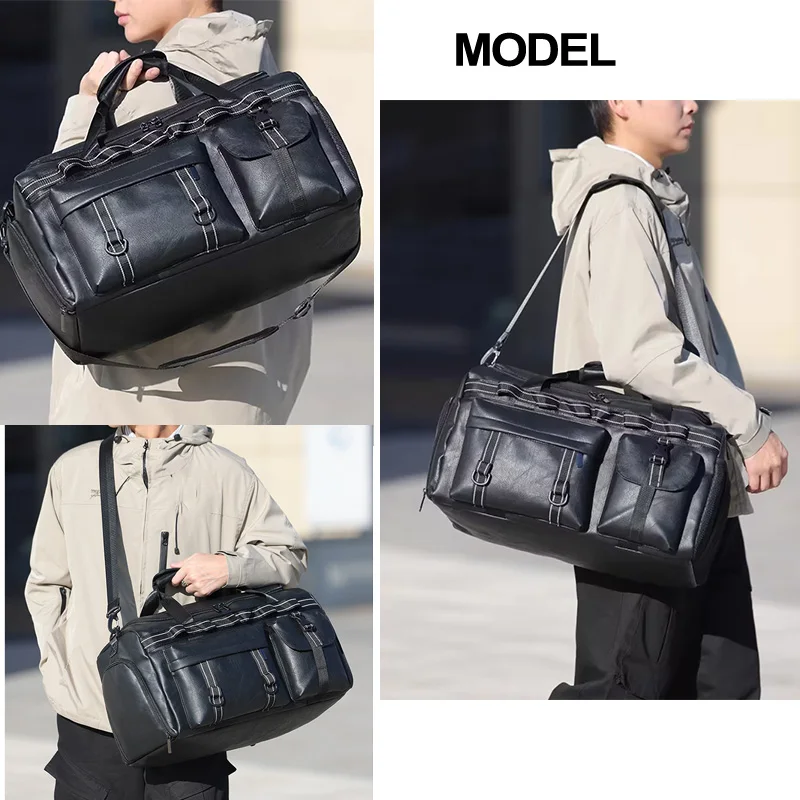 Travel Duffel Bag Gym Fitness Yoga Handbag for Men Outdoor Hiking with Shoes Pack Large Luggage Sports PU Dry Wet Crossbody Bag 2