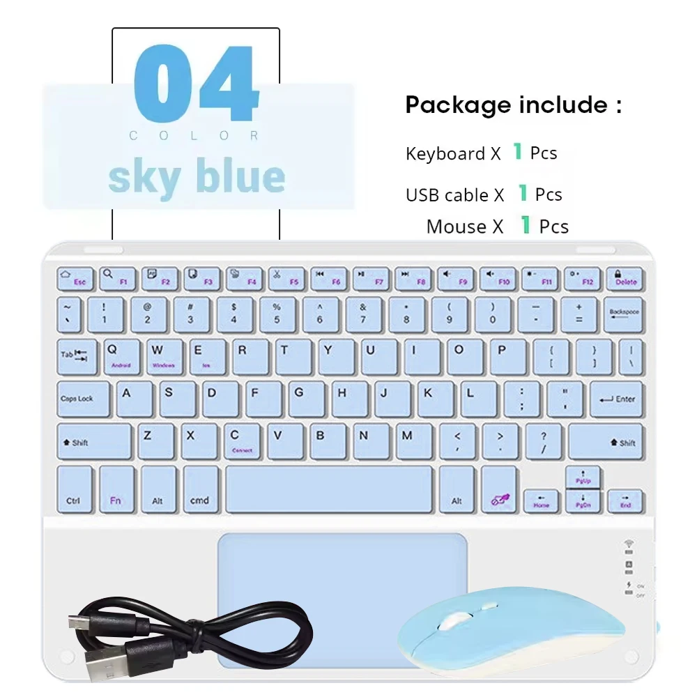 Mini Touch Bluetooth Wireless Keyboard with Built-in Mouse