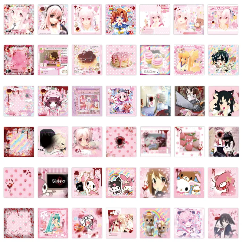 80pcs Cartoon Cute Cutecore Hand Account Decoration DIY Stationery Mobile Laptop Sticker