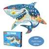 Cartoon Irregular Puzzles Paper 128 Pieces for Kid Educational Toy Various Mermaid Space Polar Bear Shark Elephant Gift for Kid 1