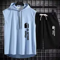 Survêtement de sport deux pièces pour hommes, t-shirt de marque Goals, survêtement de jogging, vêtements de fitness, vêtements d'exercice, été 6