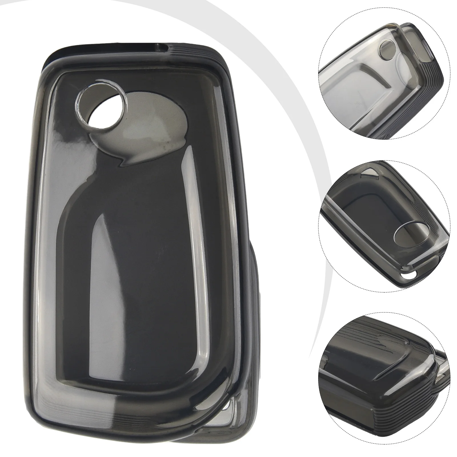 

1Pcs Clear Black Car Key Cover Protective Case For RAV4 2019-2023 For Camry 2018-23 For Corolla Hatchback 19-23 Auto Key Shell