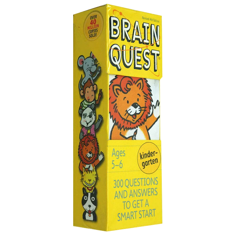 

Детский сад Brain Quest, детские книги для детей 4, 5, 6, 7 лет, карточки для обучения на английском языке, 9780761166603