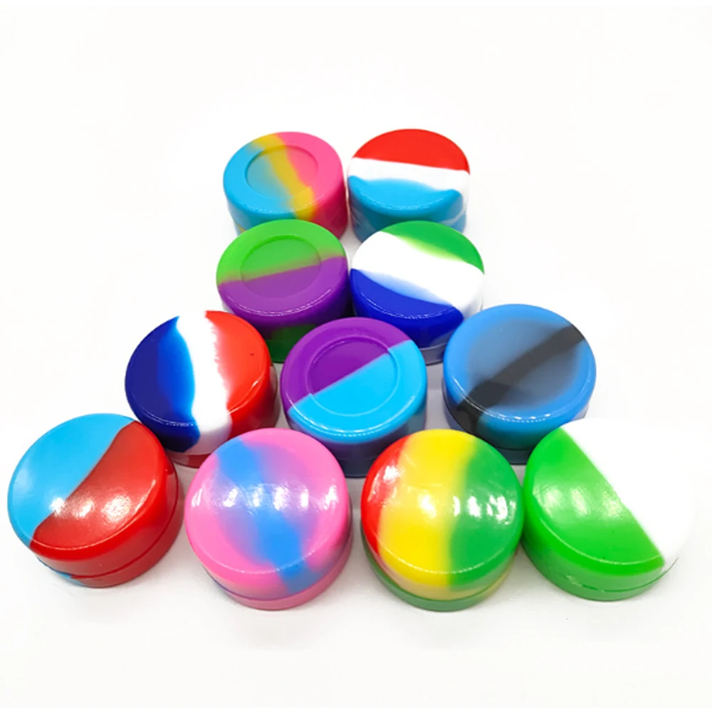 

50Pcs Silicone Jar 7ml Nonstick Container Bottle Face Cream Jars Oil Storage Box Cosmetic Makeup Home Case Accessories