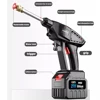 21V Cordless Pressure Washer,60Bar Multifunction Nozzle 1xBattery-Powered Copper Motor Washer Kit for Car Washing Window Clean 2