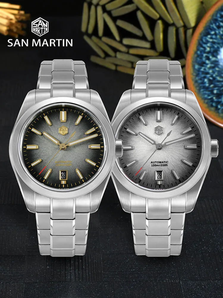 San Martin 36/39/42mm SN0144 JianZhan Dial Gada Watch Miyota 9015 Original Design Men Luxury Dress Automatic Mechanical Watches 2