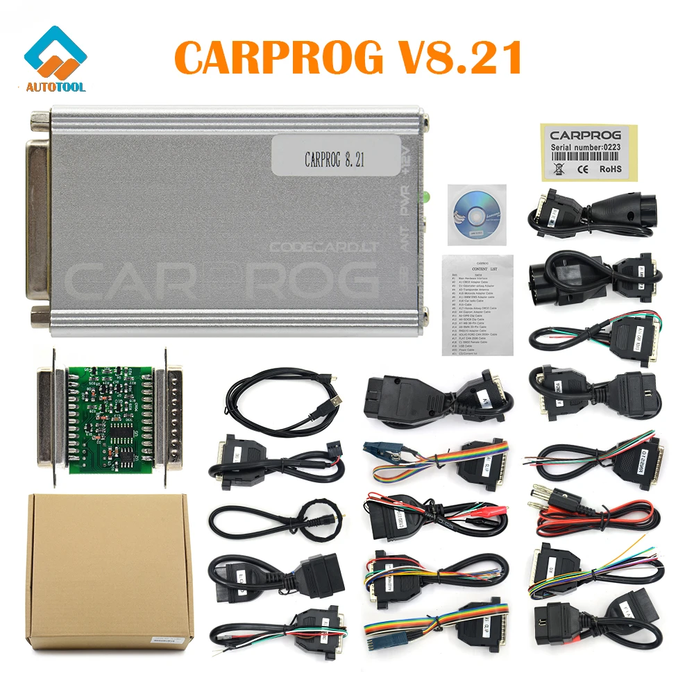 Free Keygen Online Carprog V8.21 Full Set Auto Repair Tool Air-bag Reset/Radio Code/ECU Programmer Perfect Version SRS IMMO