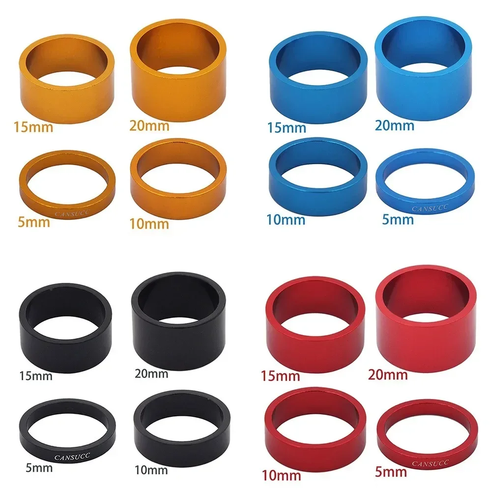 Fork Headset Spacer Front Headset Spacer Stem 1 Set Aluminum Alloy Bicycle Bike Black/Red/Blue/Silver/Gold 34mm