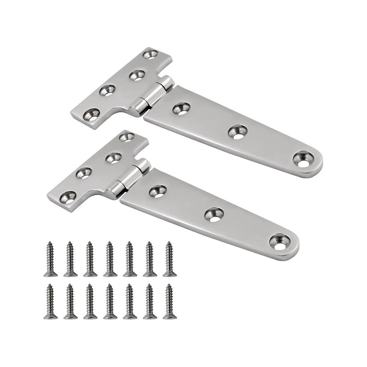 

2 Pieces Heavy Duty T Hinge 6Inch x 3Inch Casting Hinge 316 Stainless Steel for Boat& AUTO