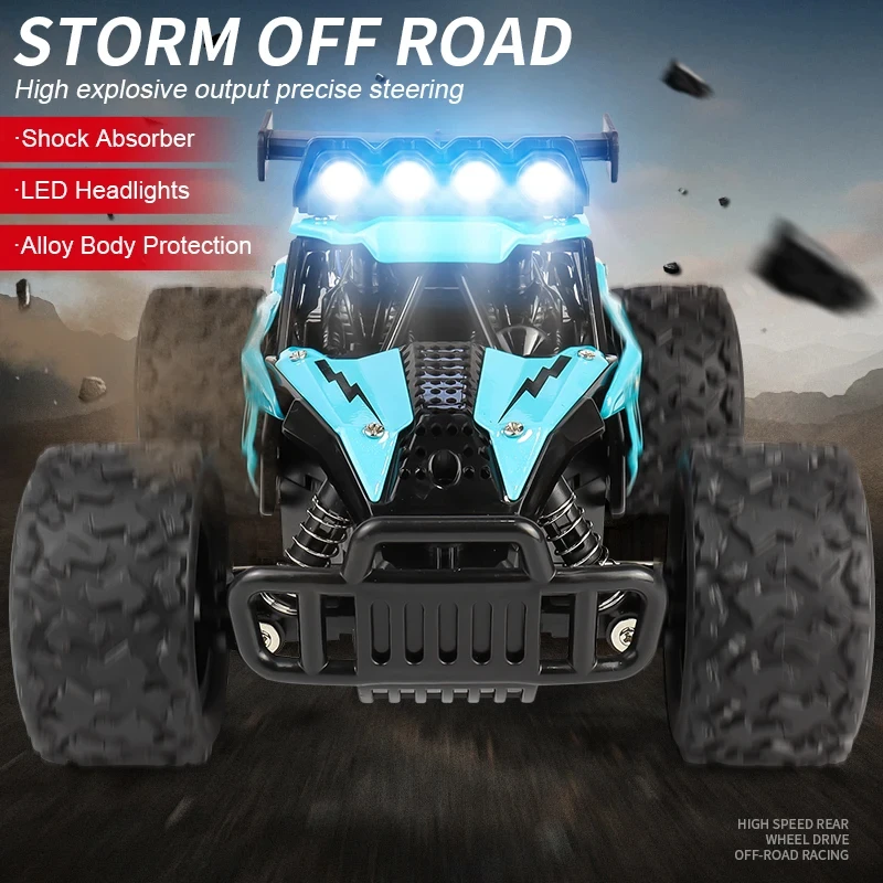 Fernsteuerung Auto 1:16 2,4 GHz Geländewagen aus Aluminium - RC8 Blau 31,79 €
