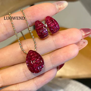 Gold Ruby Jewelry Set