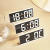 Two Sets of Minimalist  Alarm Clocks - Korean Fashion Style with Big  Digital Display  Bedrooms 5