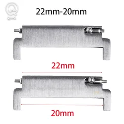 Versatile Quick Release Pin Watch Strap Adapter - Metal Connector Accessory (Silver - 22 - 20mm)