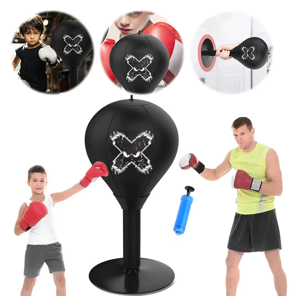 Desktop Punching Bag Boxing Training Punching Bag with Suction Cup Desk Boxing Punch Ball Funny Portable Speed for Office