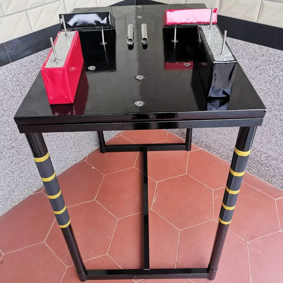 Arm Wrestling Table, Professional Armwrestling Tournaments Battle Table Fitness Equipment for Family Office Gym Club,Black