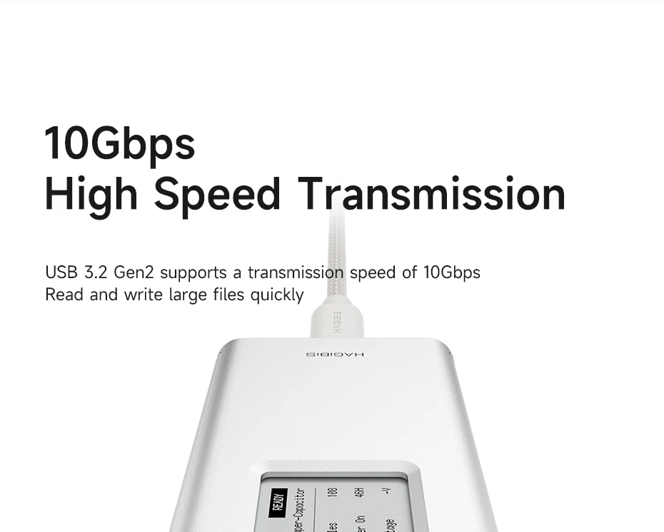 Hagibis NVMe SSD Enclosure with E-Ink Display (10Gbps)