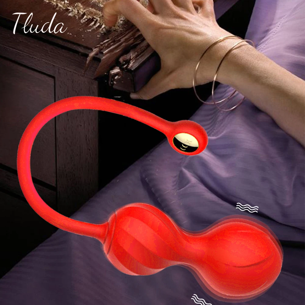 APP Control Tragbare Vibrierende Vaginal Ball Perlen Silikon Smart Geisha Kegel Ball Vagina Straffung Exerciser Sex Spielzeug Frauen 1