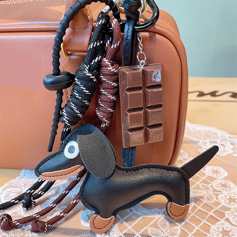 Braided Rope Bag Pendant High-grade Keychain Pendant Style Dachshund Pendant Suitable For Phone Bag Accessories