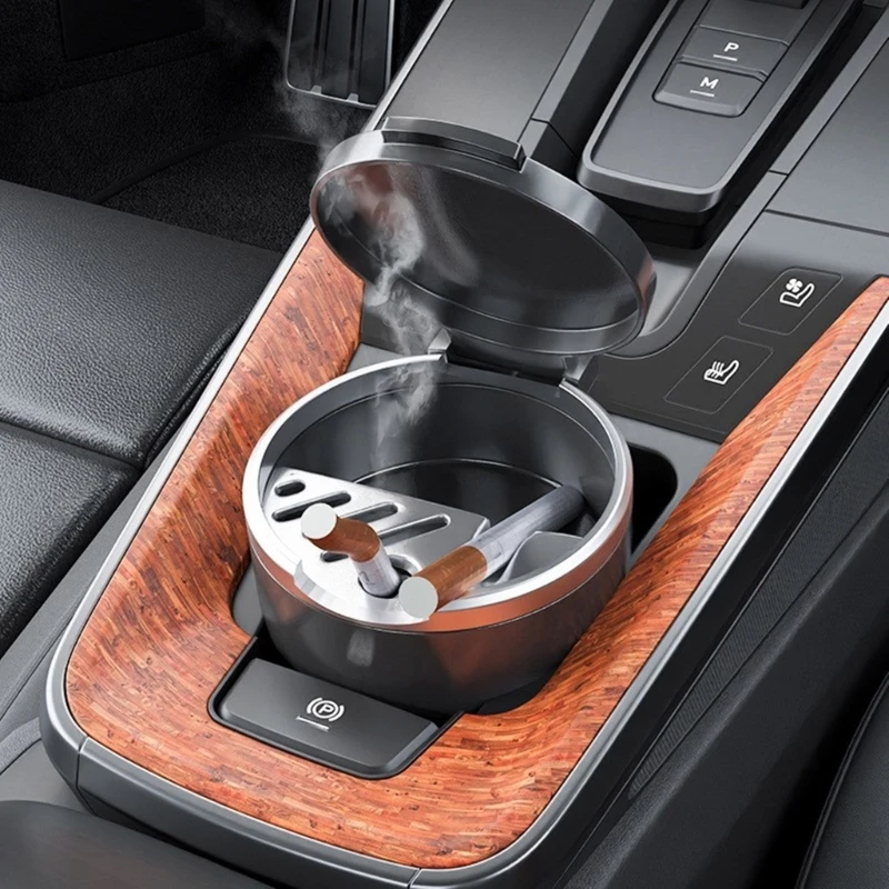 자동차 컵 홀더를위한 F3KD ASHTRAY 냄새 증거 차 컵 홀더 안전한 뚜껑과 함께 ashtray