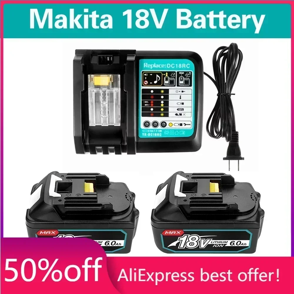 

New BL1860 18650 Rechargeable Battery 18V 6.0Ah Lithium ion for Makita 18v Battery BL1840 BL1850 BL1830 BL1860B LXT Power Tool