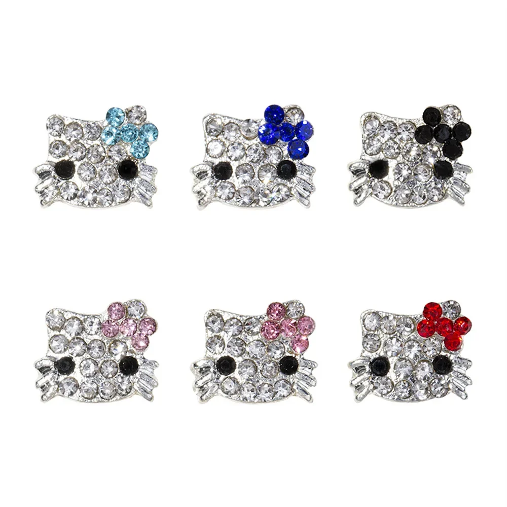 3D Hello Kitty Nail Charms Cute Anime Alloy Nail Rhinestone Charms Y2k Cool  Crystal Nail Manicure Sanrio Cartoon Nail Art - AliExpress