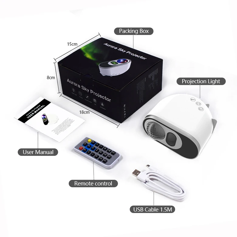 Luz da Noite Galáxia Aurora Projetor Estrela Lâmpada Inteligente Proyector Decoração Cambre Projector Presente Quarto Céu Estrelado Led 12 Computers & Electronics