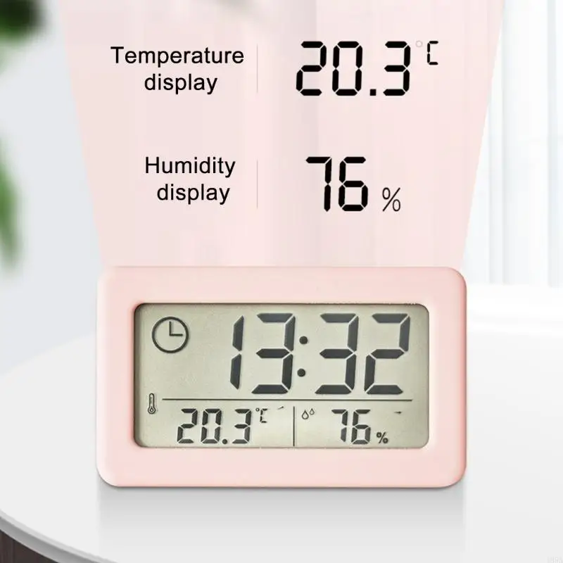 Digital Desk Clock Digital Table Clock Digital Clock Weather Clock Precisions Measuring Electronic Temperature and Humiditys Clock Oversized Screen for Bedrooms Workspaces
