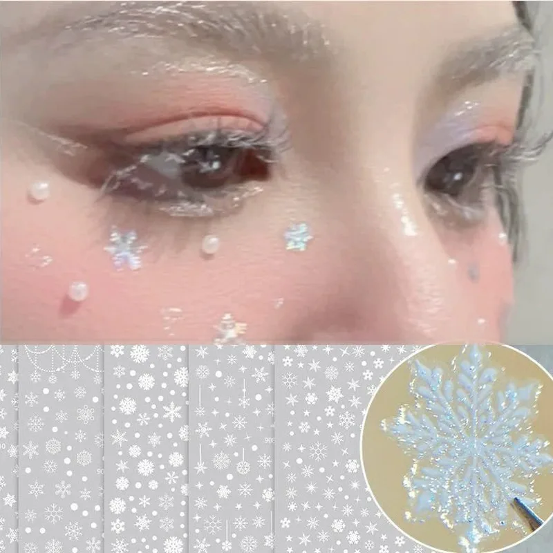 White Snowflake Temporary Tattoos DIY Stickers Body Art