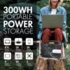 Portable Power Station Battery Two Pure Sine Wave AC outputs USB type C PD Solar Ready Mobile Power for Outdoors Camping 3