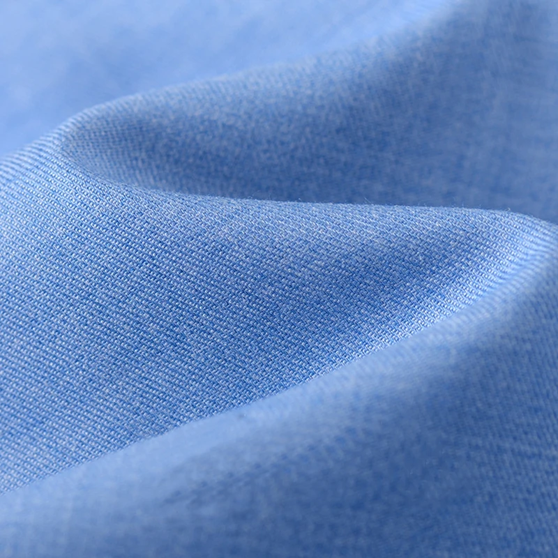 Men\'s woven seamless micro-elastic business slim casual formal fashion classic social comfortable breathable long-sleeved shirt