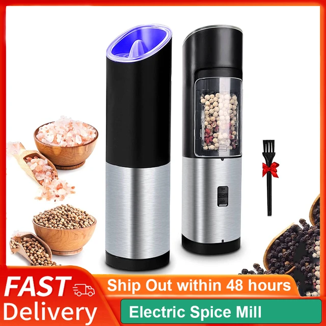 1/2/4X Electric Salt And Pepper Grinder Powered Gravity Sensor