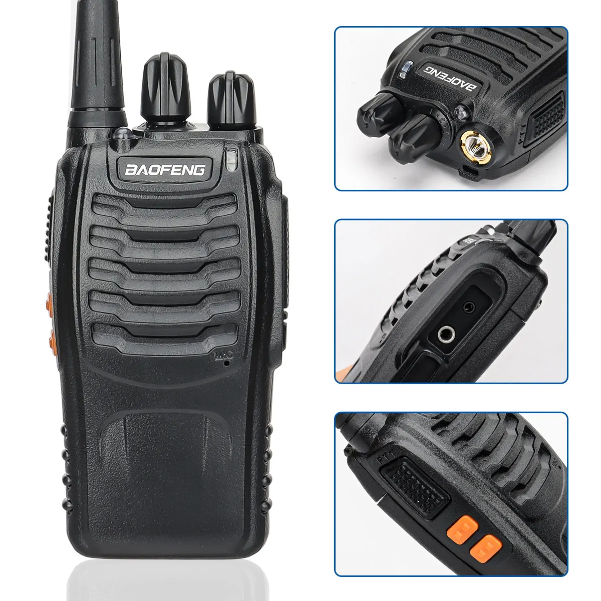 4/2/1PCS Baofeng 888S Walkie Talkie BF-888S 10W Ham Two-way