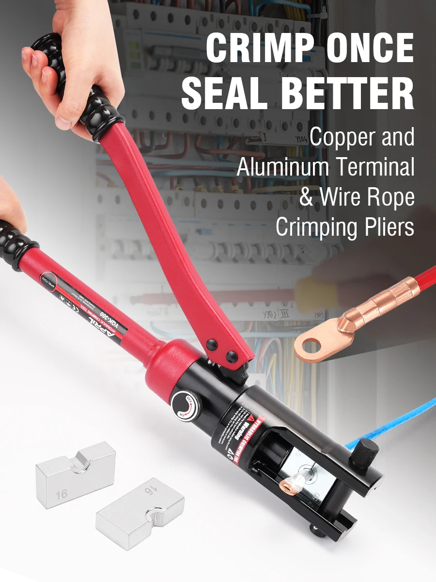 Industrial YQK-300 Manual Hydraulic Crimping Tool with Crimping Range 10-300mm2 Cable Lug Press Cable Terminal 2