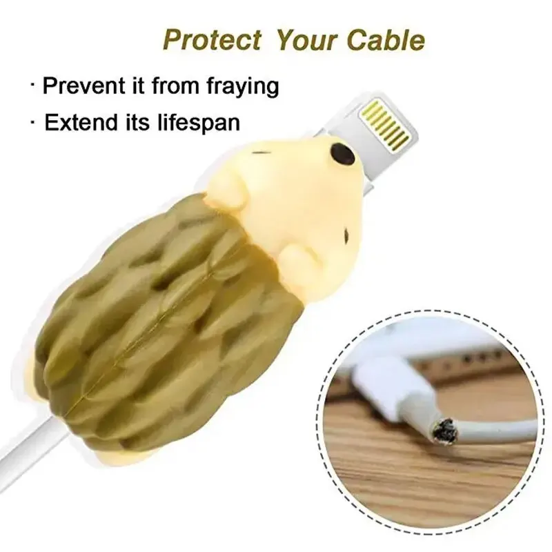 10 Salvacavo Per Caricabatterie A Forma Di Animale - Protezione Cavi Da Morsi E Rotture - PVC E Silicone - Foto 7