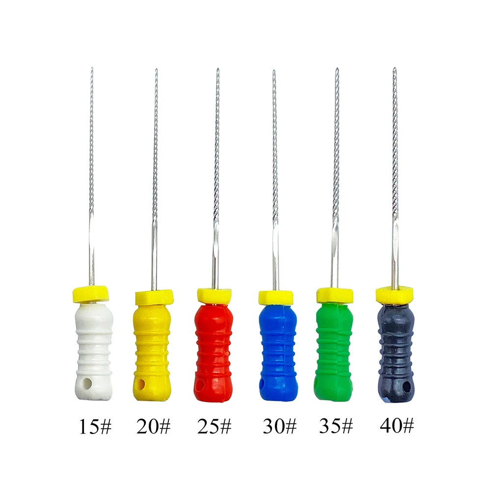 CYF047 Dental H-Files 25mm Single Size10#/15# Assorted15-40 6Pcs/Pack Dental Stainless Steel Hand Use Endodontic Root Canal File 4