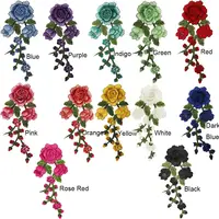 Colorful Floral Embroidered Iron-On Patches – DIY Long String Flower Appliques for Jackets, Jeans, Clothes, Bags & Crafts - Image 5